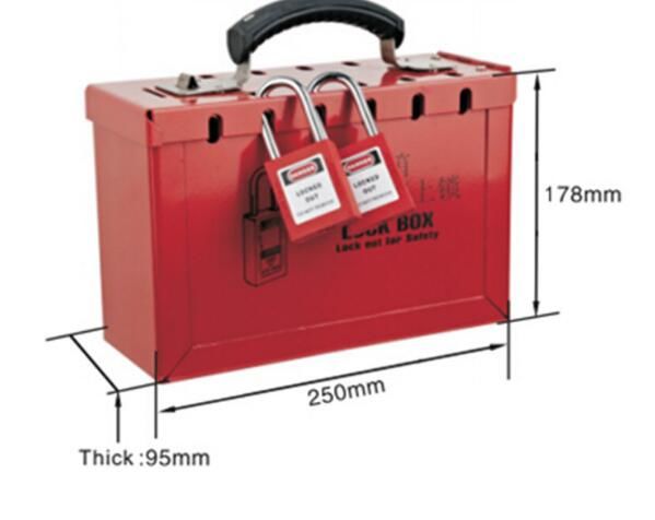 Boîte portative Kit Foldable Handle de lock-out de groupe de sécurité de plaque d'acier de ZC-X01P