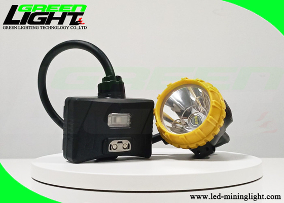 L'illumination élevée a semi attaché le jaune Shell For Coal Mining noire d'ABS de Cap Lamp de mineur de LED