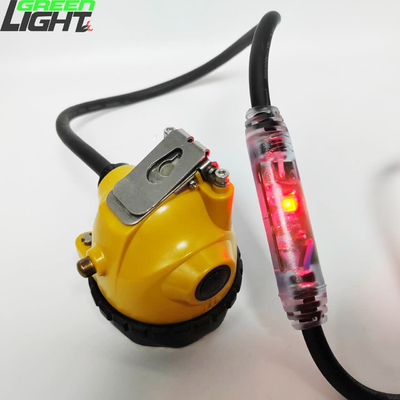 25000Lux 10.4Ah Clignotant Mining Cap Lamp 348lum Réglable Headclip Avec Feux D'avertissement Arrière