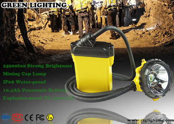 Le mineur 10.4AH Hard Hat Light a attaché le style 25000 Lux Strong Brightness