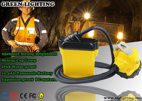 Le mineur 10.4AH Hard Hat Light a attaché le style 25000 Lux Strong Brightness