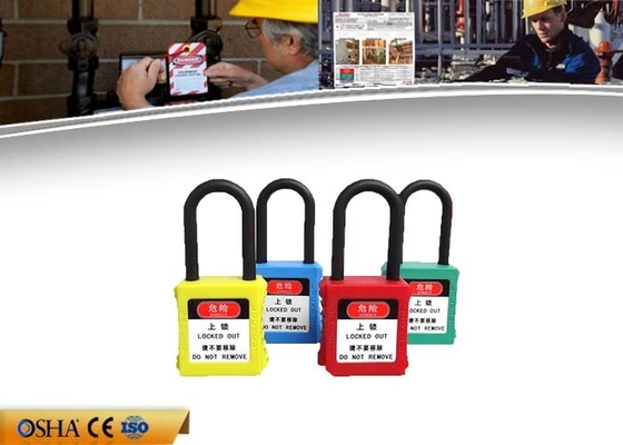 le corps 8 de PA de cadenas de lock-out de la sécurité 81g colore le dispositif d'accrochage en nylon de short de 38 millimètres
