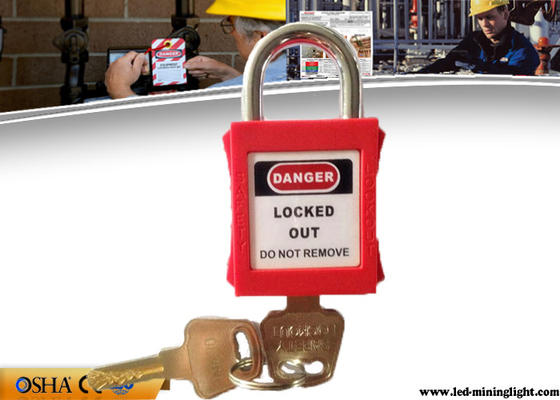 25mm ont durci les cadenas colorés de lock-out de sécurité de dispositif d'accrochage en acier court