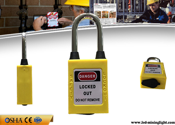 Cadenas antipoussière en acier de lock-out de sécurité du travail d'OEM 38mm avec la clé semblable