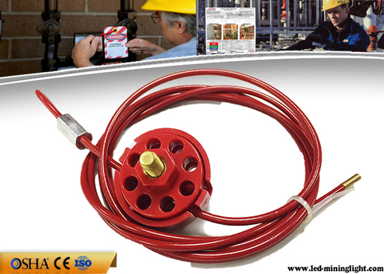 Sécurité avec le lock-out à roues rouge 2/5/10m Cable de câble d'ABS de cadenas