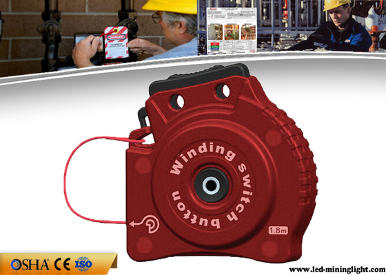 Le câble rouge de fonction multi ferment à clef, câble de lock-out télescopique automatique de PC