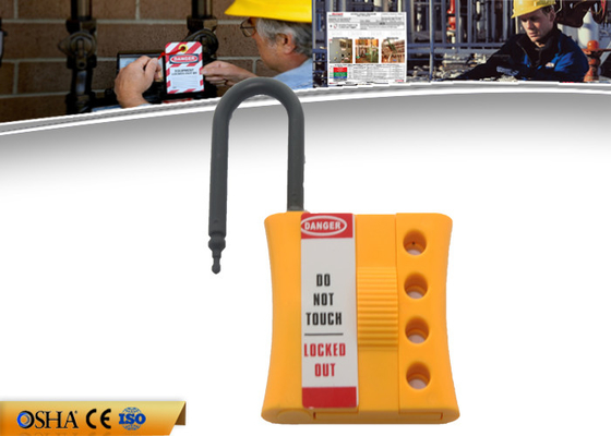 Nouveau Locknshackle 6mm LOQUET en nylon non-conducteur de lock-out de ZC-K46, LOQUET jaune