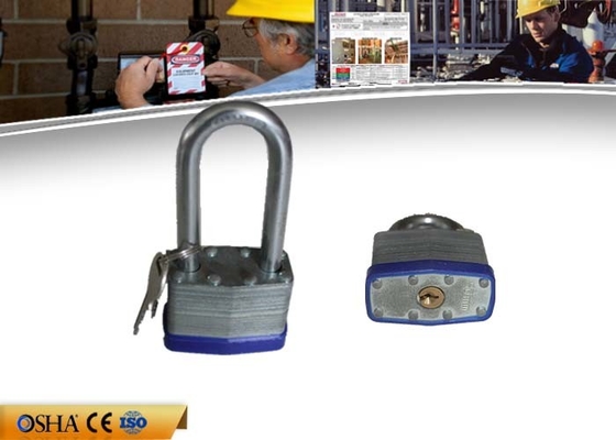 En acier de haute résistance de longs de dispositif d'accrochage de sécurité cadenas de lock-out stratifié