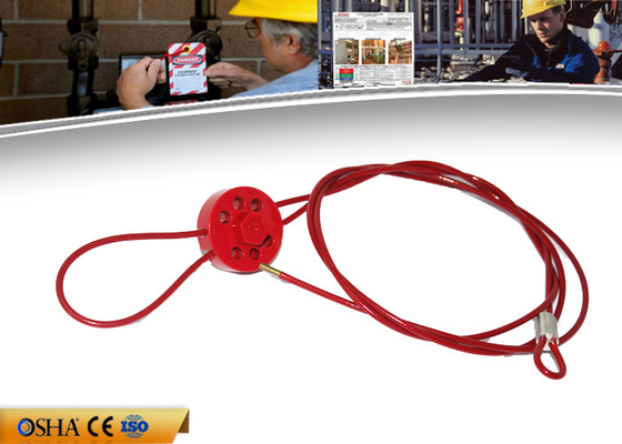 Le lock-out de câble de résistance de la roue ZC-L31, PVC de la CE 119g a enduit le lock-out Tagout