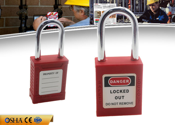 Cadenas court rouge de lock-out de sécurité du dispositif d'accrochage ZC-G01, dispositif d'accrochage en acier de corps d'ABS
