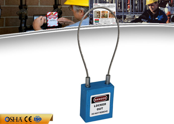ZC-G31 cadenas de lock-out de sécurité de câble de l'acier 3.2mm 150mm avec non-conducteur
