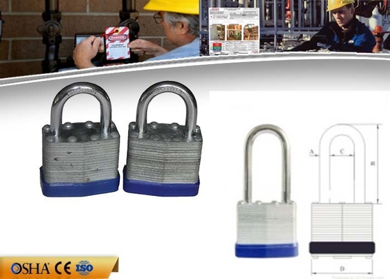 Les cadenas de lock-out de sécurité 52 millimètres ont stratifié le feuillard en acier de poids de la porte 110g