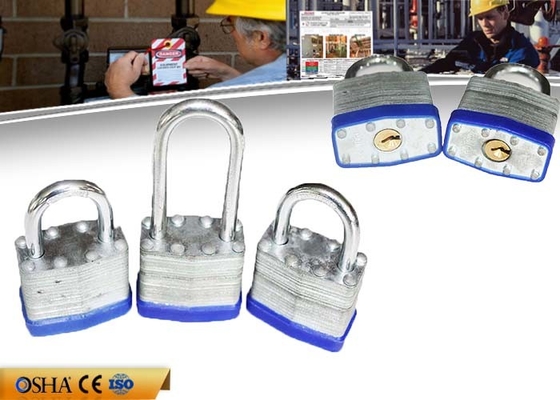 Les cadenas de lock-out de sécurité 52 millimètres ont stratifié le feuillard en acier de poids de la porte 110g