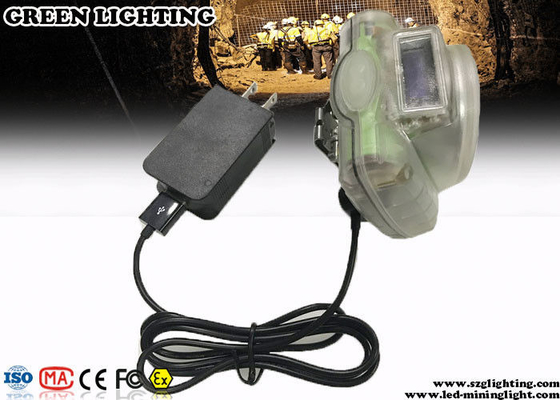 Phare rechargeable sans fil jaune de mineurs, poids léger de phare de casque antichoc
