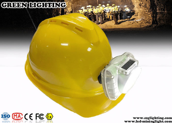 Phare rechargeable sans fil jaune de mineurs, poids léger de phare de casque antichoc