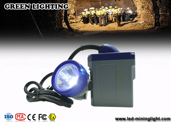phare mené rechargeable de mineurs en laiton de la batterie 6.6Ah avec l'encadrement bleu 10000lux LED principale de PC