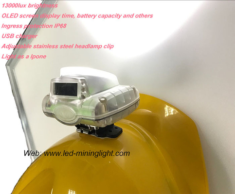 Lampe de extraction sans fil de casque antichoc de mineurs de la lumière IP68 de LED pour le travail de mine souterraine de sécurité