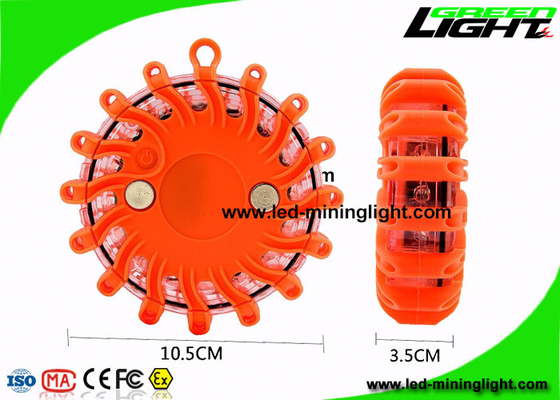 Disque orange-clair de avertissement mené par sécurité lumineuse superbe de secours de bord de la route
