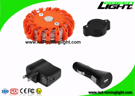 Disque orange-clair de avertissement mené par sécurité lumineuse superbe de secours de bord de la route