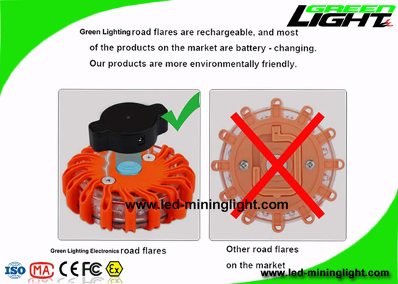 Disque orange-clair de avertissement mené par sécurité lumineuse superbe de secours de bord de la route