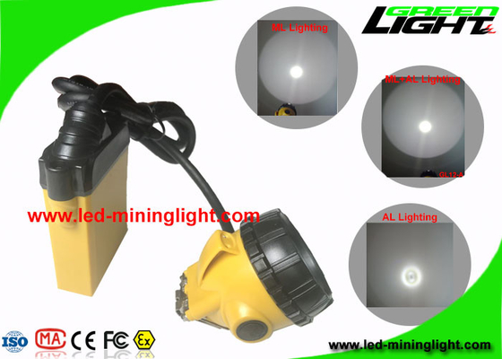 Phare d'exploitation de 25000 lux LED, lampe de chapeau de mineurs de la sécurité 10.4Ah anti-déflagrante