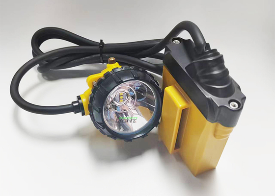 Lampe frontale de mineur de charbon souterraine à LED rechargeable de 25000 Lux, 10,4 Ah, avec chargeur