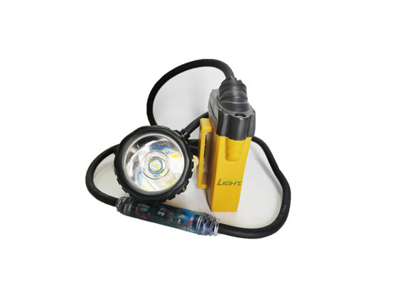 Lampe frontale de mineur avec batterie li-ion rechargeable 10,4 Ah, étanche IP68, 3W, avec lumière SOS