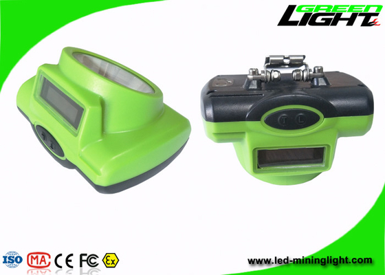 Lumière sans fil de la lampe de chapeau LED du phare 6.4Ah de la couleur verte 15000lux de capacité rechargeable de batterie SOS pour la sécurité de mineurs