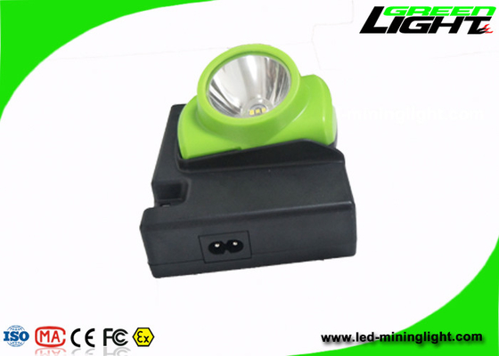 Lumière sans fil de la lampe de chapeau LED du phare 6.4Ah de la couleur verte 15000lux de capacité rechargeable de batterie SOS pour la sécurité de mineurs