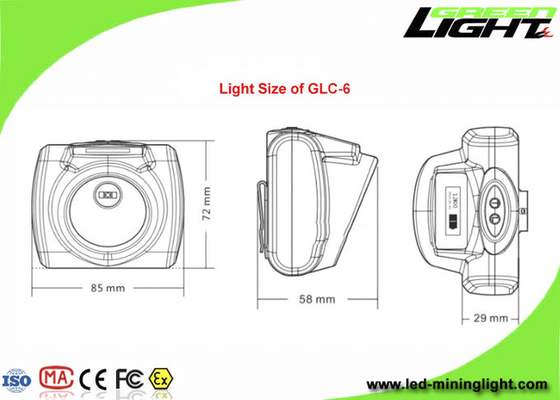 Lumières auxiliaires légères principales 13000lux de la lampe de chapeau de mineurs de la sécurité LED la souterraine deux