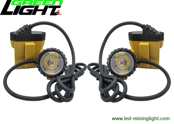 25000 tasse de allumage en aluminium de Lux Corded Miners Cap Lamp 10.4Ah avec la tache lumineuse parfaite IP68 imperméable