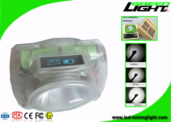 Matériel de remplissage de PC de la lumière IP68 13000lux de casque de mineurs d'USB avec l'écran d'OLED