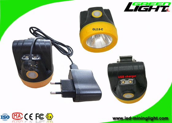lumière souterraine gauche de remplissage magnétique de mine de charbon de 1.1W 10000 Lux Led Mining Cap Lamp