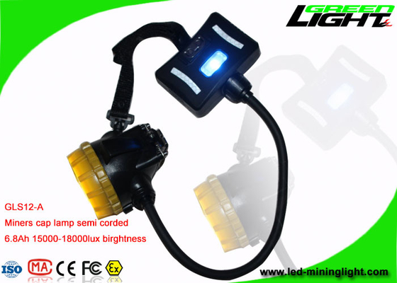 Le mineur semi attaché Hard Hat Light 6.8Ah Li - Ion Battery With 2 lumières de secours de SMD
