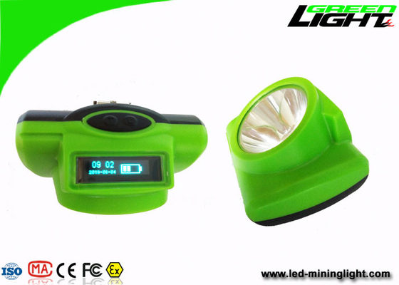 Temps de extraction portatif de l'écran 13000lux IP68 14-16hours Woking d'Oled de lampe de lumières de chapeau