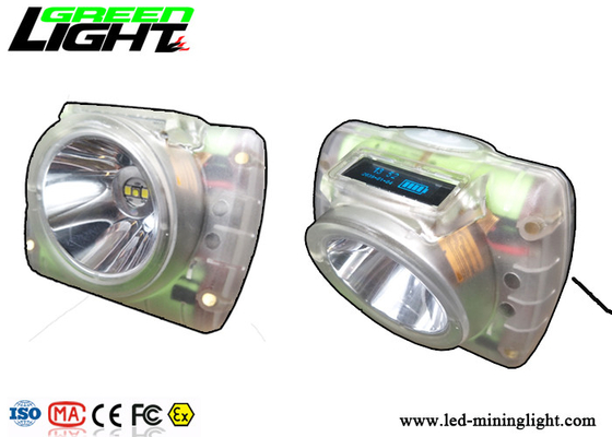 Phare mené imperméable d'écran d'OLED, sans fil transparent rechargeable de lumière de casque antichoc