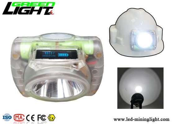 Phare mené imperméable d'écran d'OLED, sans fil transparent rechargeable de lumière de casque antichoc