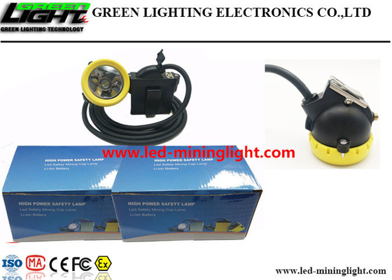 Lithium léger Ion With Silicon Button Cap de la lampe de chapeau de mineurs de LED 10000lux 7.8Ah