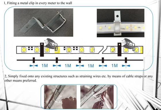IP68 imperméable 24V 20m 5050 a mené la lumière de bande d'exploitation
