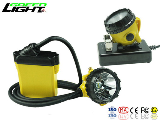 10400mAh en aluminium 25000lux Cree Led Coal Miners Lamp