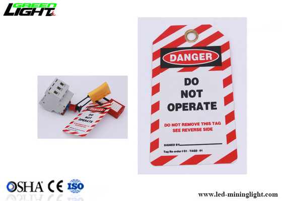Le lock-out fait sur commande de PVC d'OSHA étiquette les étiquettes de avertissement de lock-out