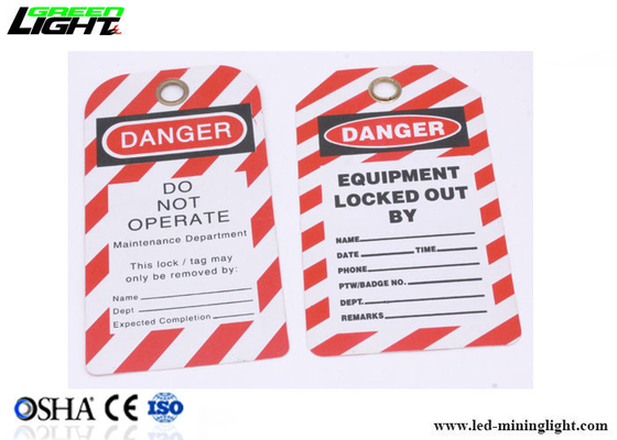 Le lock-out fait sur commande de PVC d'OSHA étiquette les étiquettes de avertissement de lock-out