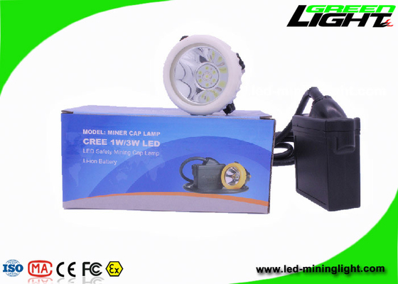 lumières portatives principales KL5LM d'exploitation de la lampe 3.7V LED de mineurs de 216lum 450mA LED