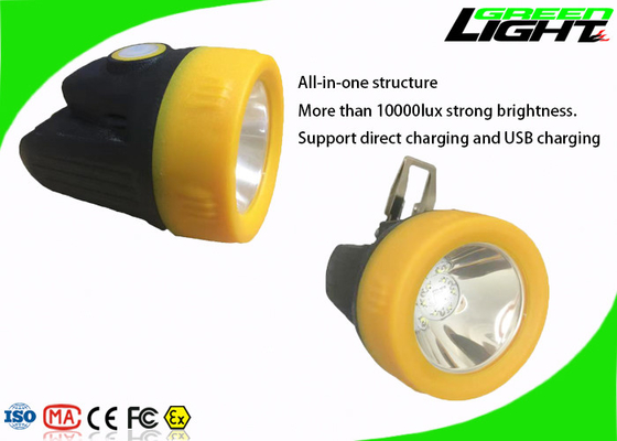phare mené rechargeable sans fil de la lampe de chapeau de mineurs de 200mA 143LUM 3.8Ah