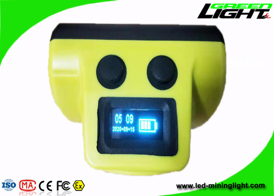 800mA lampe de capuchon sans fil 18000lux 6.8Ah Panasonic Li Ion batterie OLED écran Rechargeable mineur phare Silicone ABS