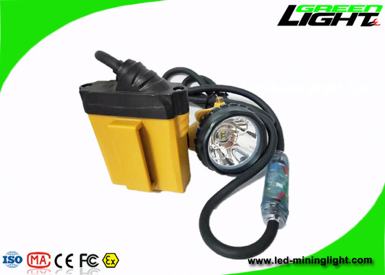 25000Lux 10.4Ah Clignotant Mining Cap Lamp 348lum Réglable Headclip Avec Feux D'avertissement Arrière