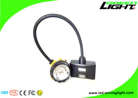 phare mené par manière de remplissage de lumière clignotante de la batterie deux de 221lum 15000 Lux Corded Mining Cap Lamp 6.8Ah Panasonic pour l'exploitation
