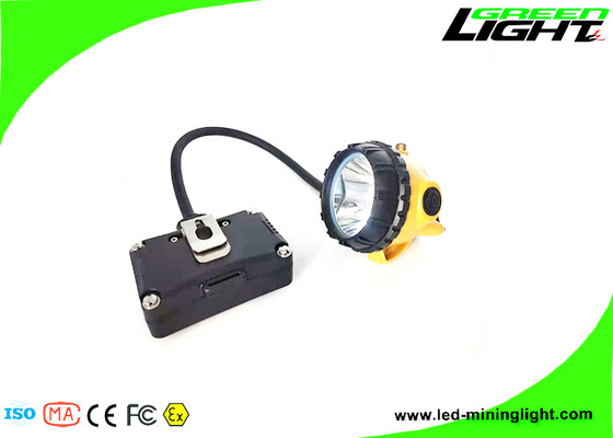 phare mené par manière de remplissage de lumière clignotante de la batterie deux de 221lum 15000 Lux Corded Mining Cap Lamp 6.8Ah Panasonic pour l'exploitation