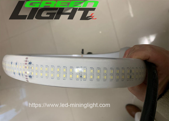 2230lum/m Silicone Led Bande Lumineuse Double Rangée DC36V/AC110V/220V SMD5050 30W/M Couleur Blanche