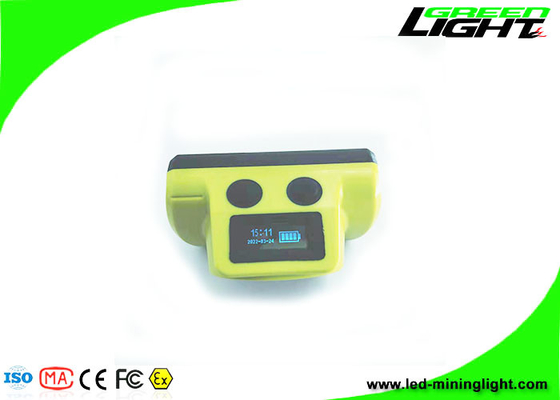 Écran OLED 18000 Lux LED Mining Cap Lights Phare de mineurs rechargeable sans fil anti-déflagrant 6.8Ah